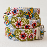 Wildflower & Butterfly Wool Belt