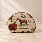 English Equestrian Tapestry Pouch