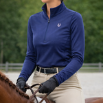 Lucky Horseshoe Riding Shirt (Navy Blue)