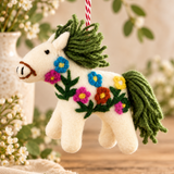 Blossom Belle Pony Felt Ornament