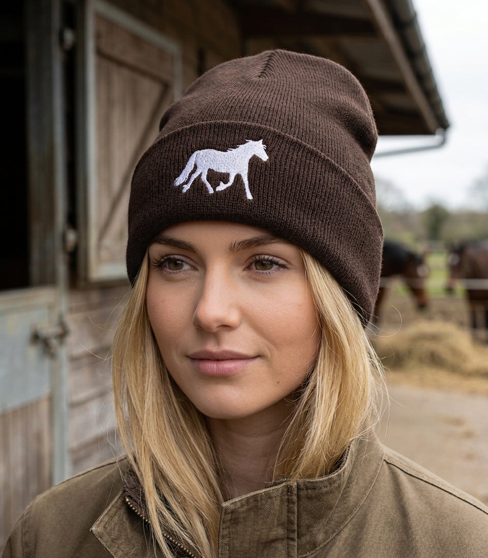 Gorro Cavalo Branco (Marrom)