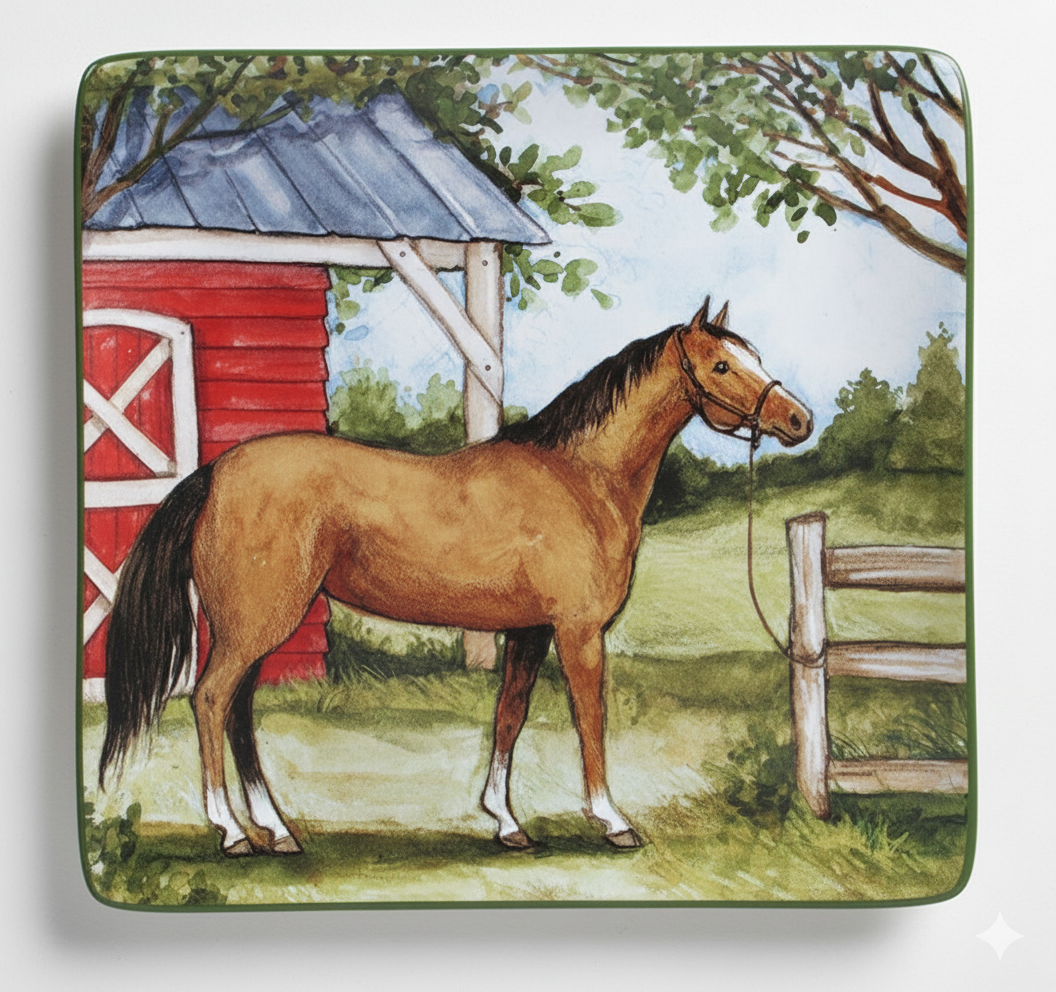 Bay Horse Dinner Plate