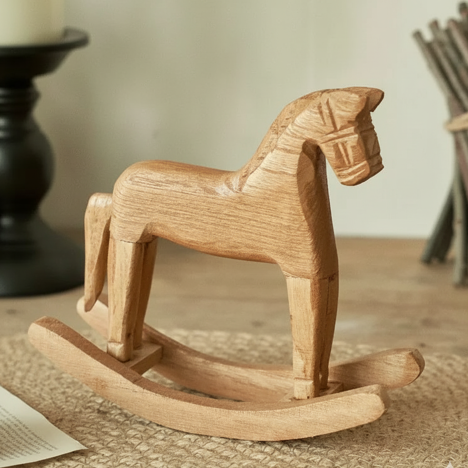Wood Rocking Horse Decoration