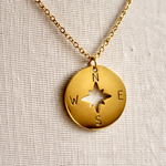 Steady the Reins Compass Necklace (large)