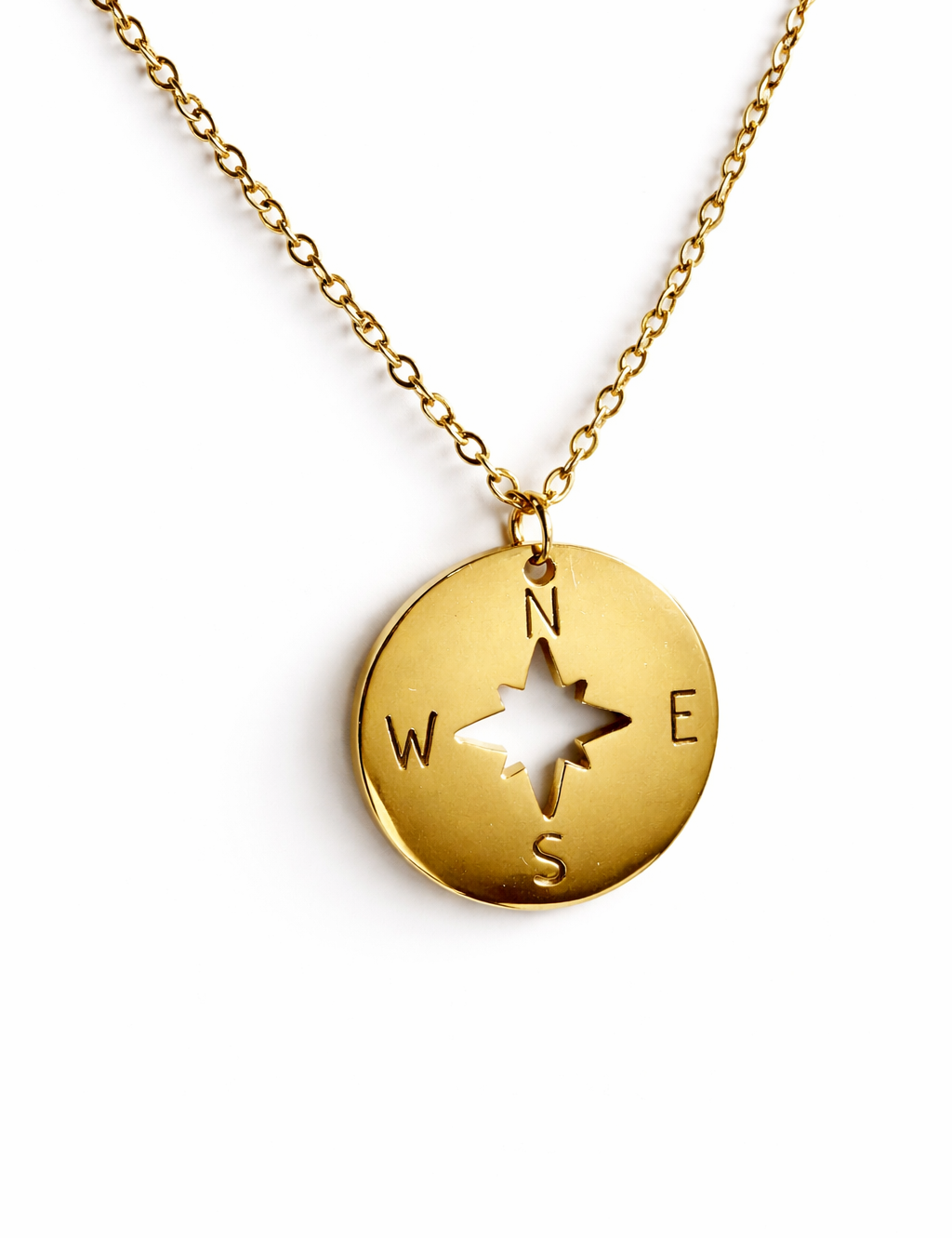 Steady the Reins Compass Necklace (large)