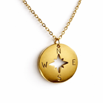 Steady the Reins Compass Necklace (large)