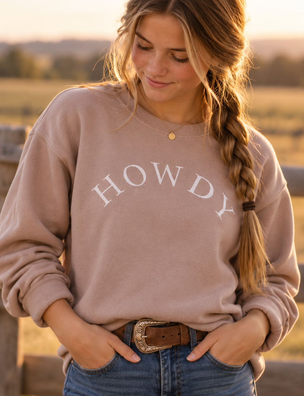 Sudadera teñida Pigment Howdy (Beige Vintage)