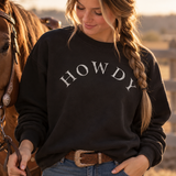 Howdy Sweatshirt in Vintage Black