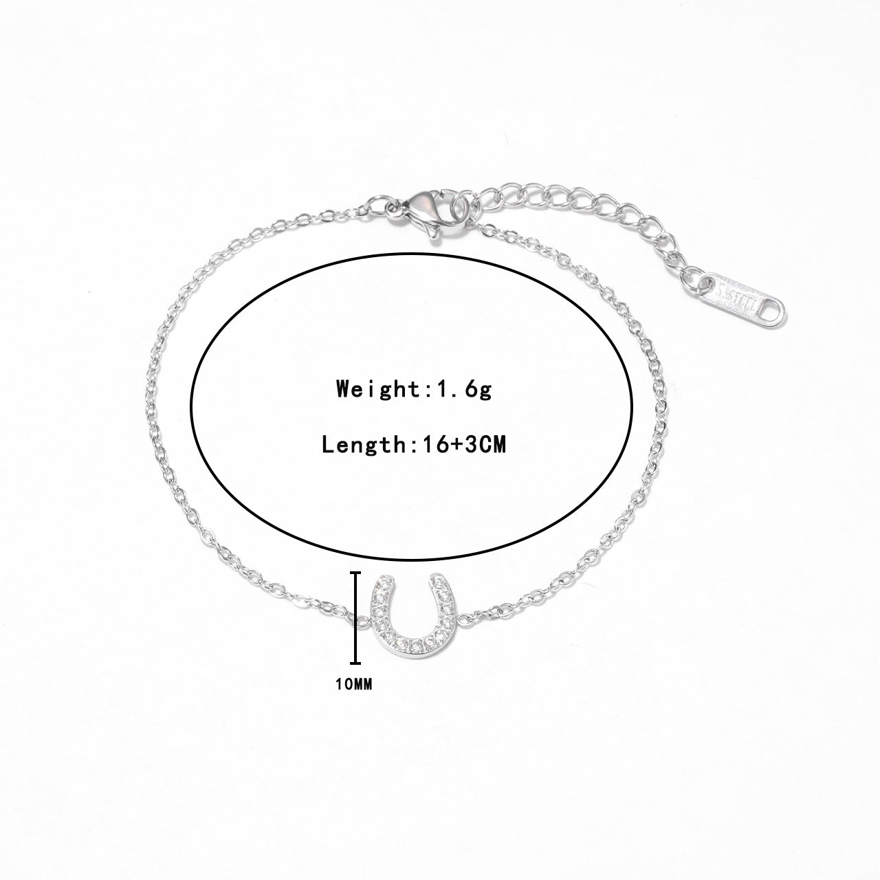 Horseshoe Sparkle Charm Bracelet