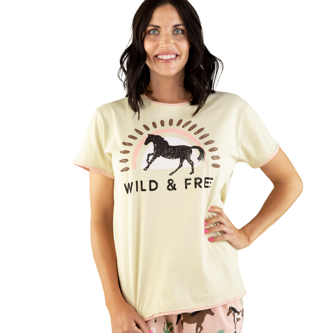 Wild & Free Horse Pajama Tee