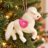 Sugarplum Pony Wool Ornament