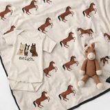 Horse Organic Knit Baby Blanket