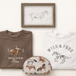 Hold Your Horses Embroidered T-Shirt