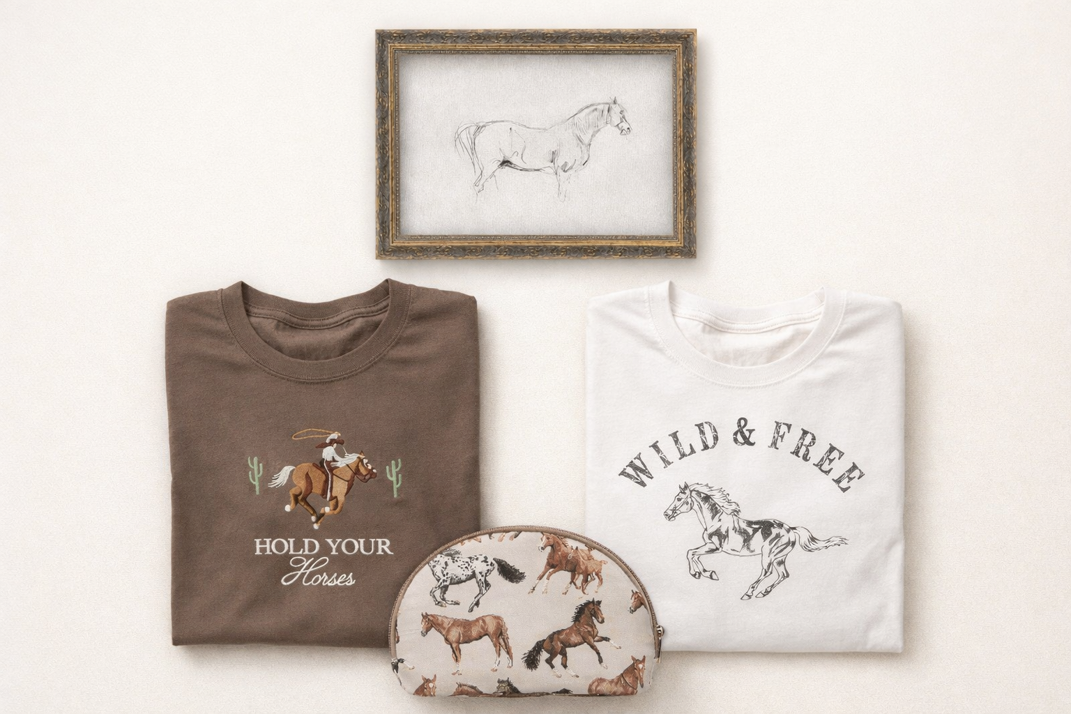 Wild & Free Horse Tee (White)
