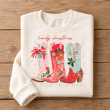 Cowgirl Christmas Boots Sweatshirt