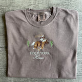 Hold Your Horses Embroidered T-Shirt