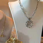 Equestrian Coin Necklace + Earrings Set