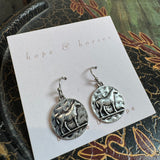 Equestrian Coin Necklace + Earrings Set