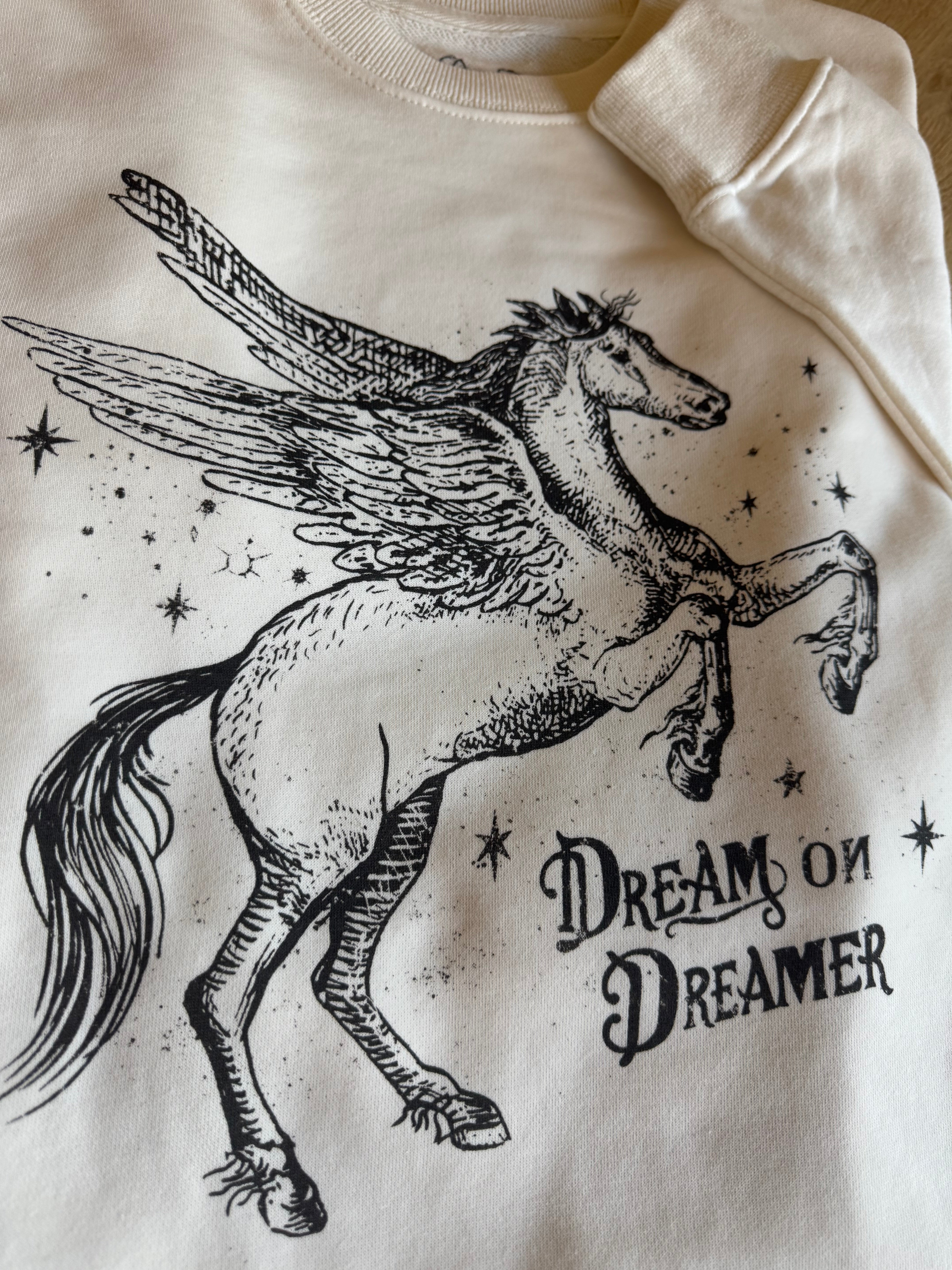 Dream On Dreamer Horse Sweatshirt