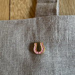 Lucky Pink Horseshoe Pin