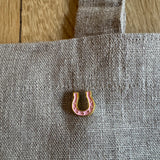 Lucky Pink Horseshoe Pin