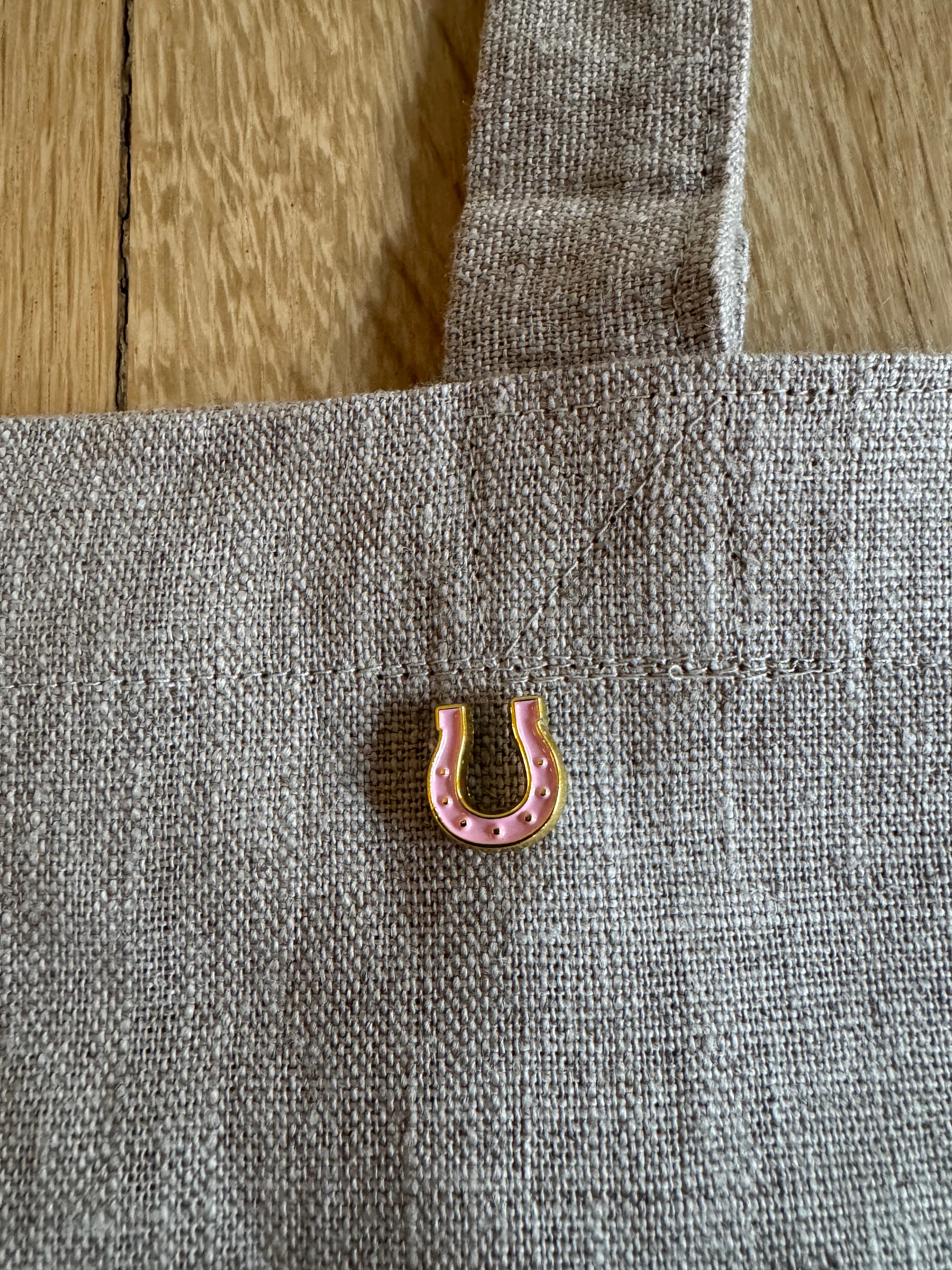 Lucky Pink Horseshoe Pin