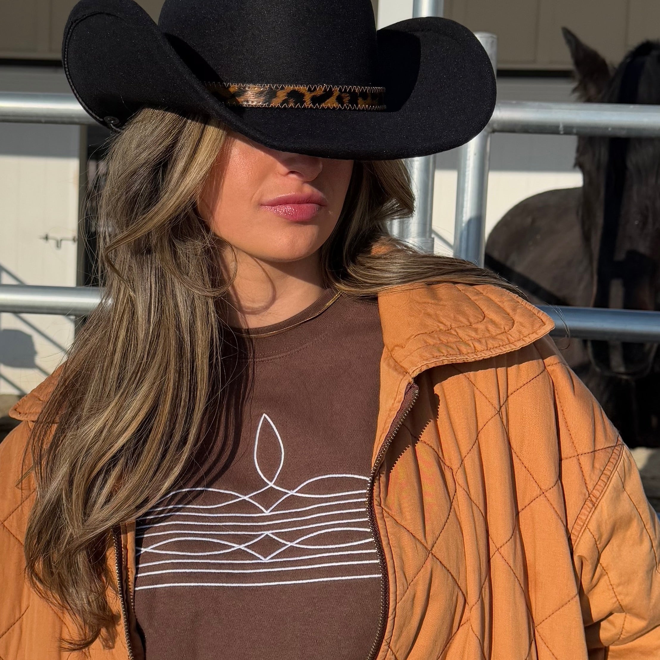 Boot-Stitch Sweatshirt (Cocoa)