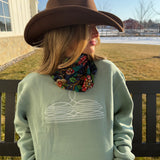 boot-stitch sweatshirt (sage)