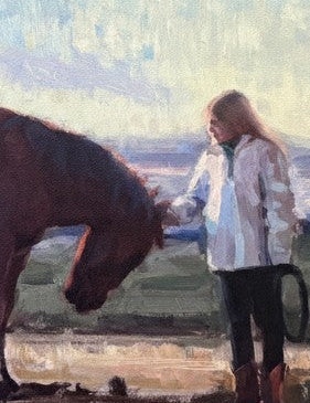 Horse's Gentle Bond | Canvas Art