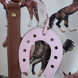 Lucky Pink Horseshoe Bag Charm