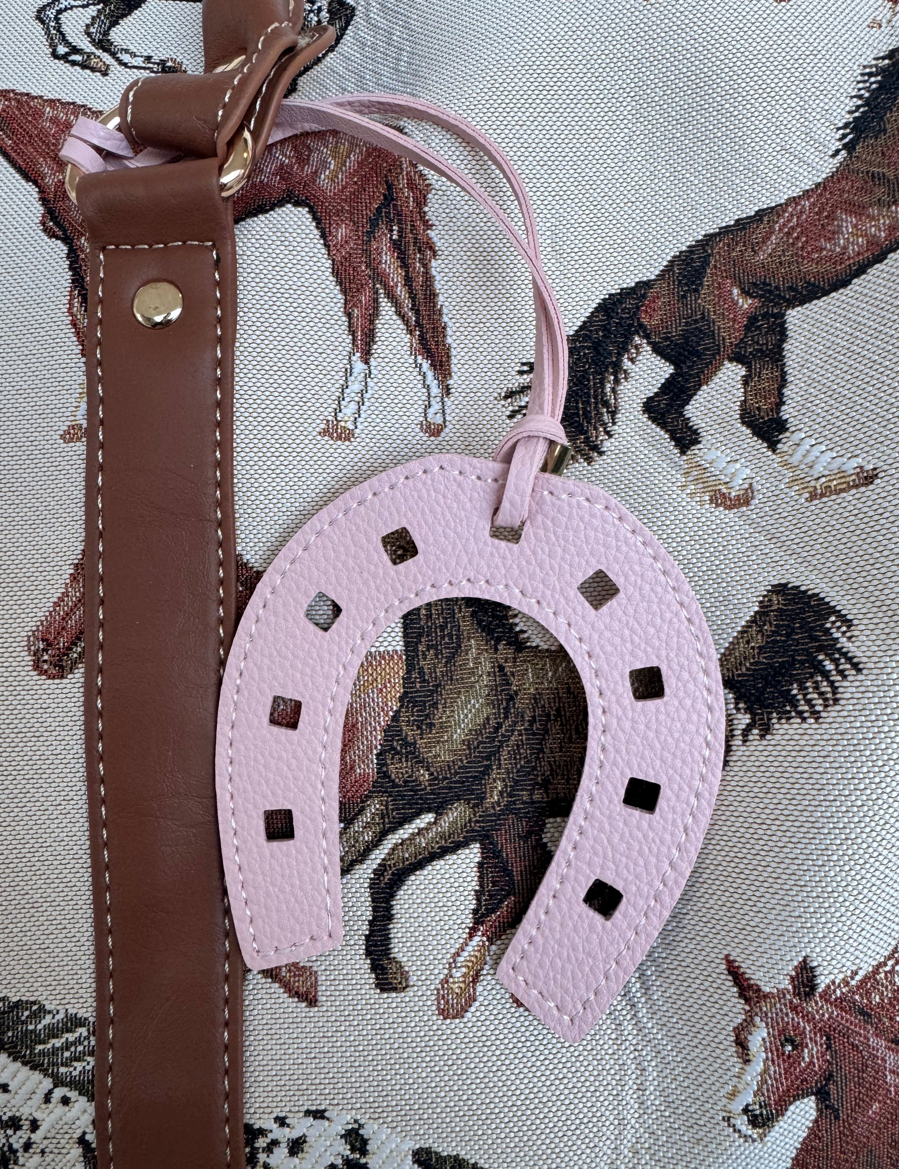 Lucky Pink Horseshoe Bag Charm