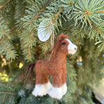 Clydesdale Hand-Felted Alpaca Ornament