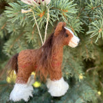 Clydesdale Hand-Felted Alpaca Ornament