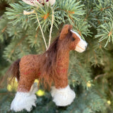 Clydesdale Hand-Felted Alpaca Ornament