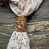 Cowgirl Flora Leather Scarf Slide