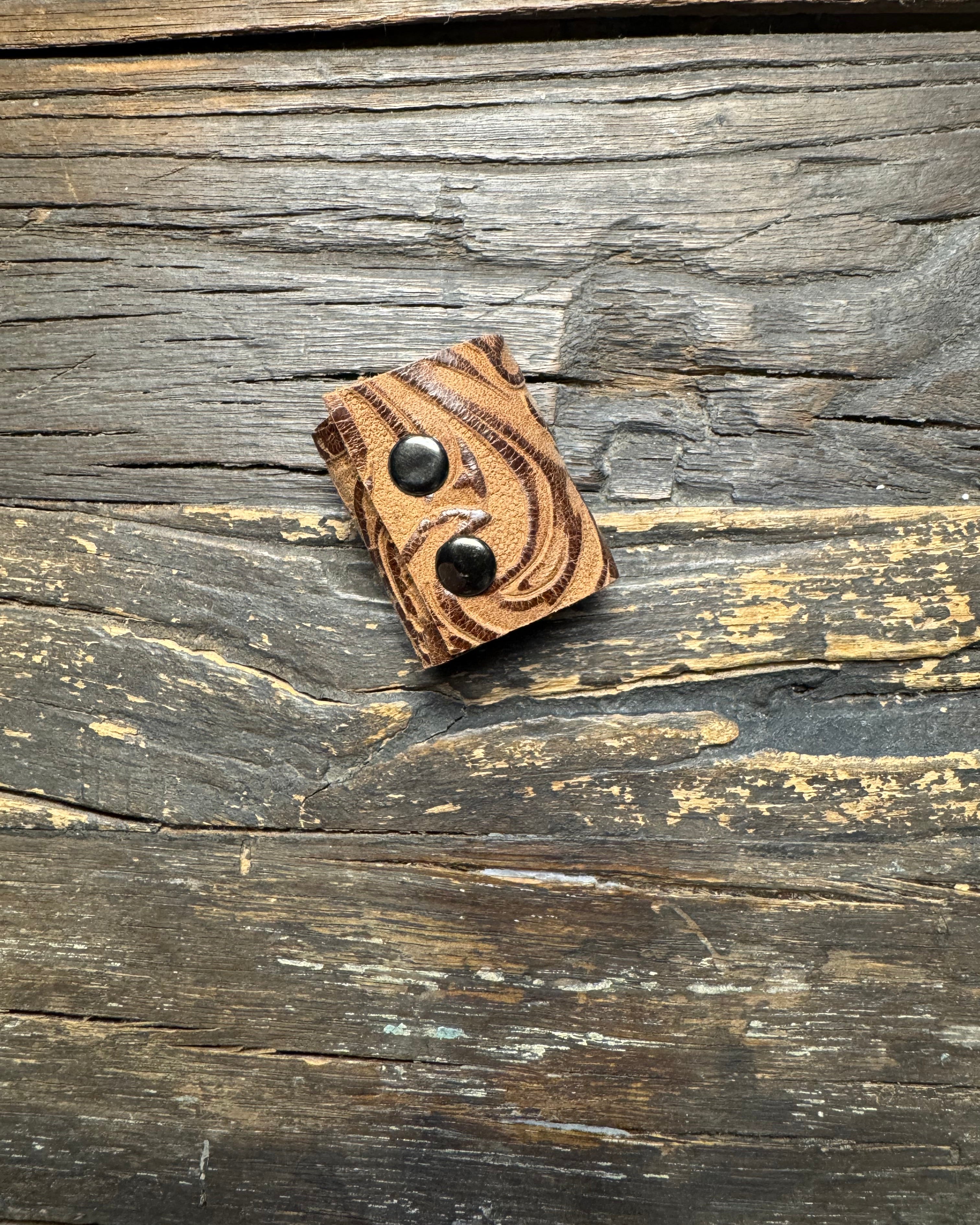 Cowgirl Flora Leather Scarf Slide