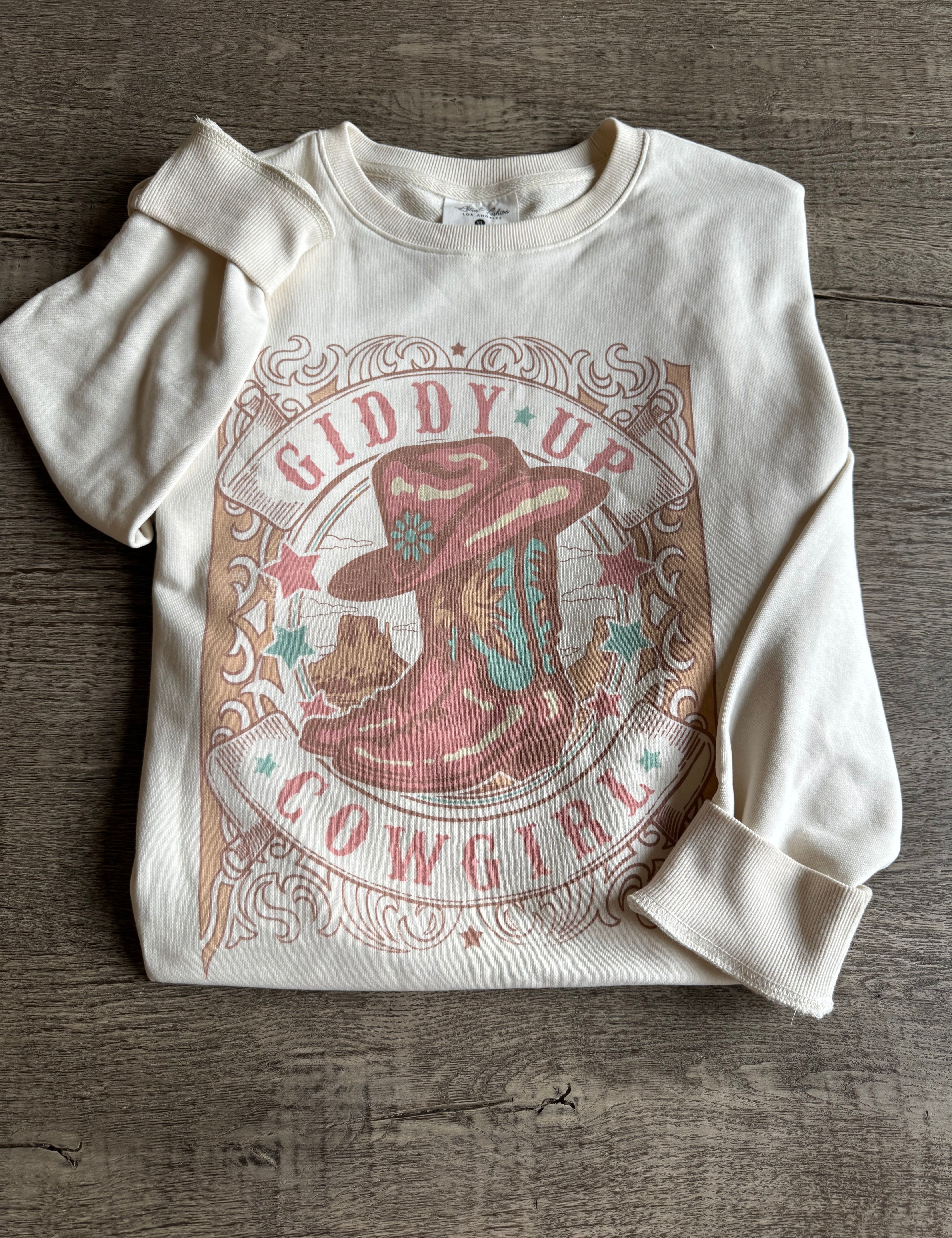 giddy up cowgirl sweatshirt