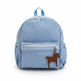 Blue Pony Gingham Backpack
