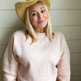 blushing horseshoe sweatshirt