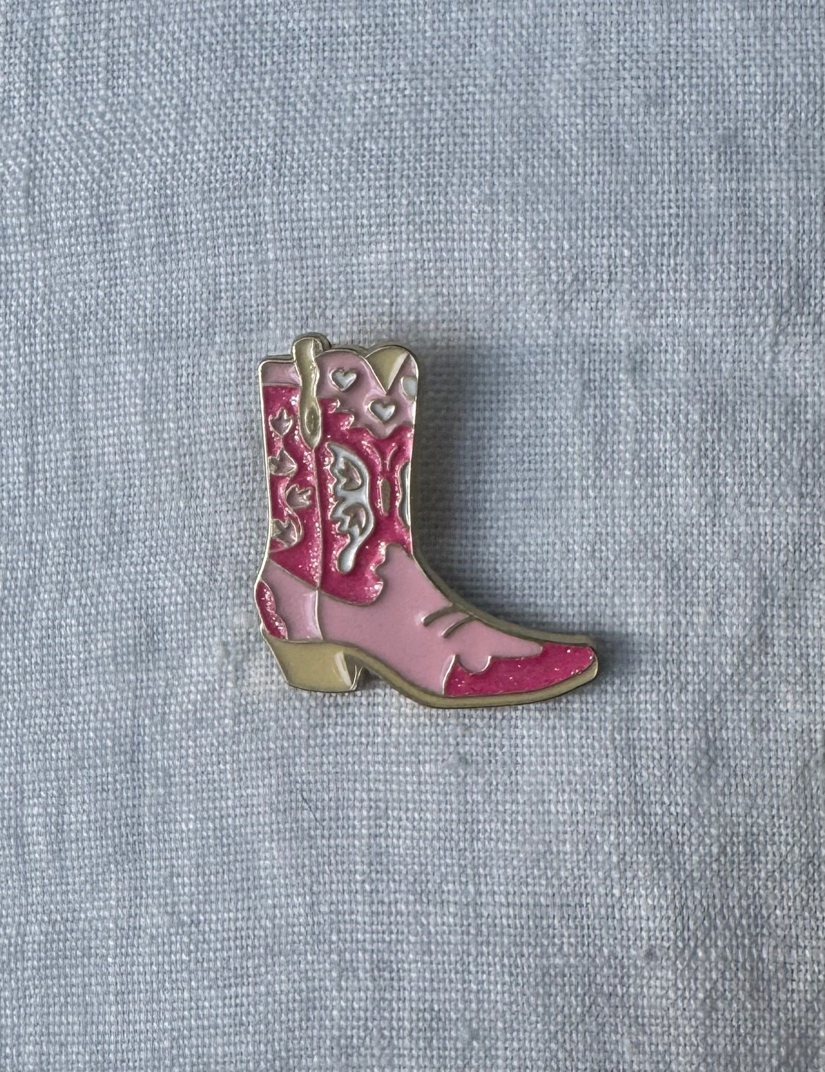 Pink Cowgirl Boot Pin