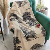 equestrian toile blanket