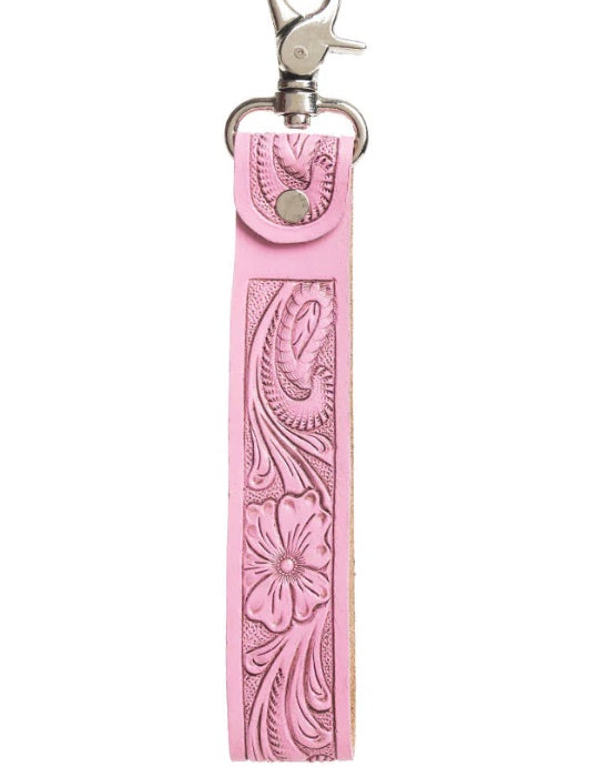 pretty in pink cowgirl keychain