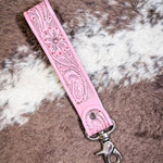 pretty in pink cowgirl keychain