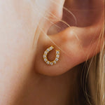 luxe horseshoe earrings