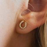 luxe horseshoe earrings