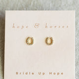 luxe horseshoe earrings