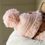 Pony Handknit Beanie (Pink)