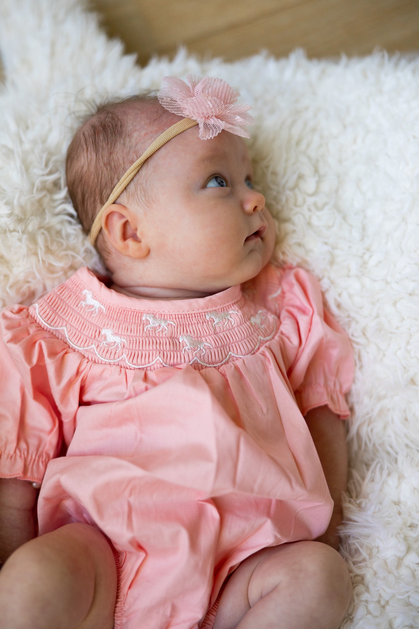 Pink Pony Embroidered Romper