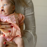 Pink Pony Embroidered Romper