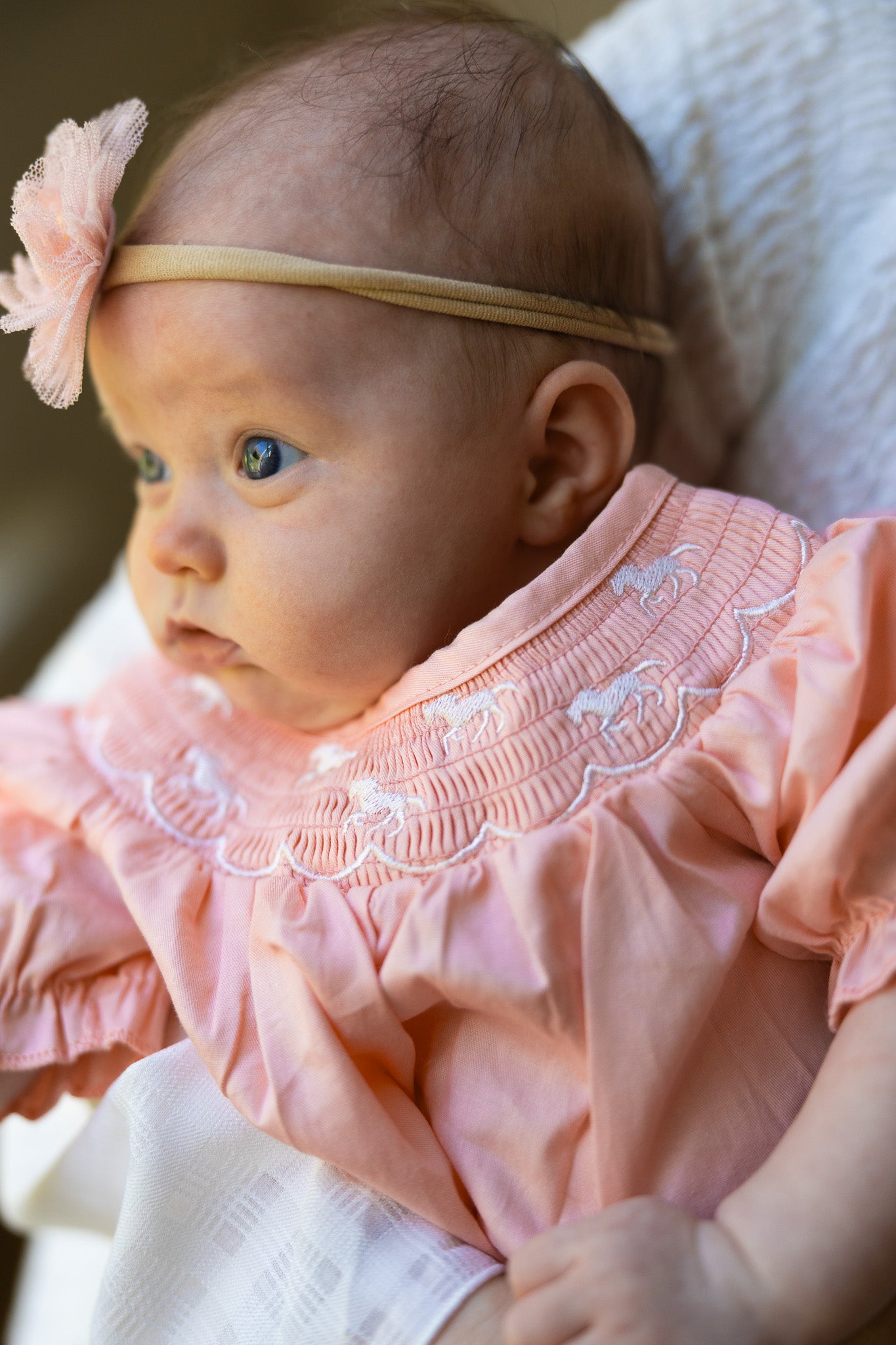 Pink Pony Embroidered Romper